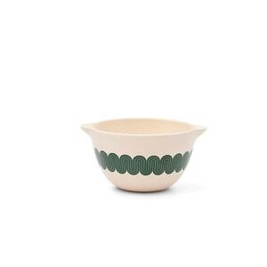 Anthro Great Jones Ceramic Mixing Bowl Medium Pour Spout Green Vintage Style NIB
